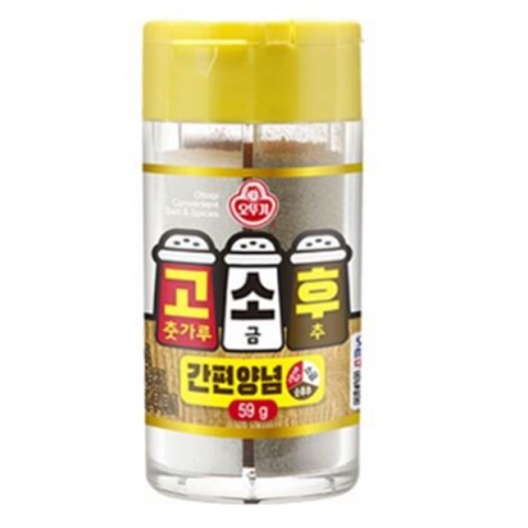 不倒翁 - 韓國 三色調味粉 (鹽, 胡椒, 辣椒) 59克