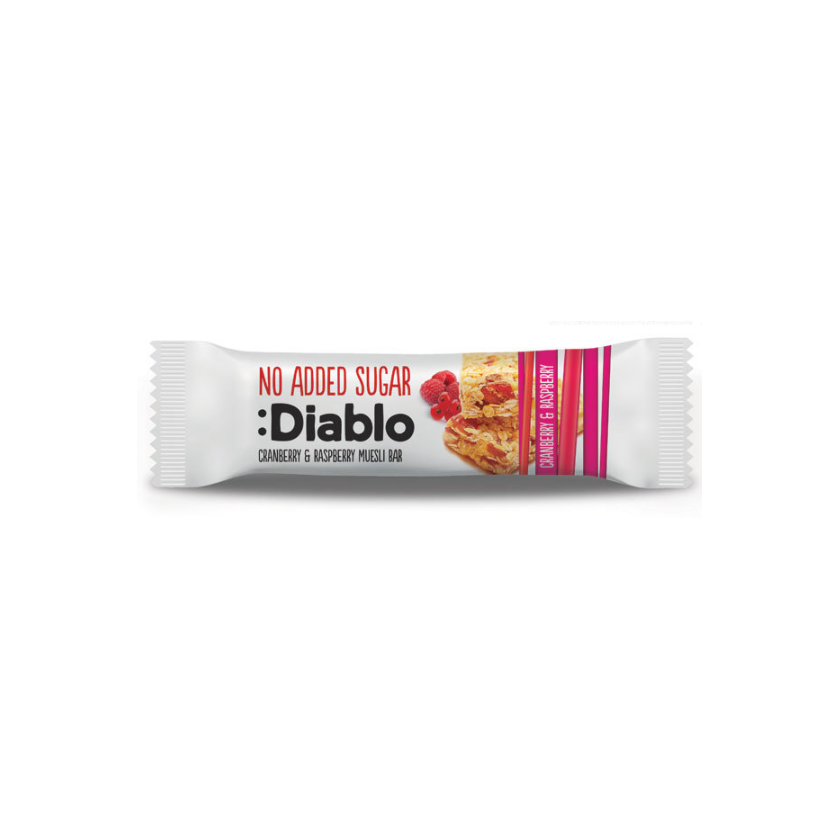 Diablo - 英國 (無添加糖) 紅莓紅桑子燕麥果棒 30克