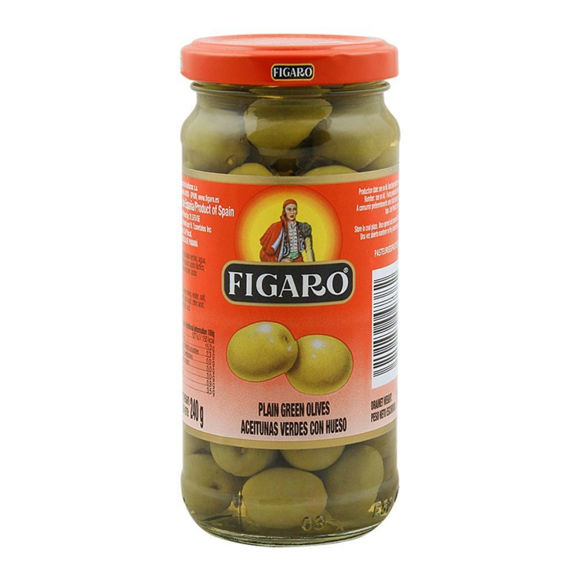 Figaro - Spain Pitted Plain Olives 240gm