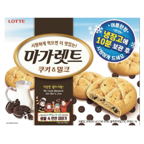樂天 - 韓國 瑪格莉特牛奶巧克力口味鬆餅餅乾 (18包盒) 342克