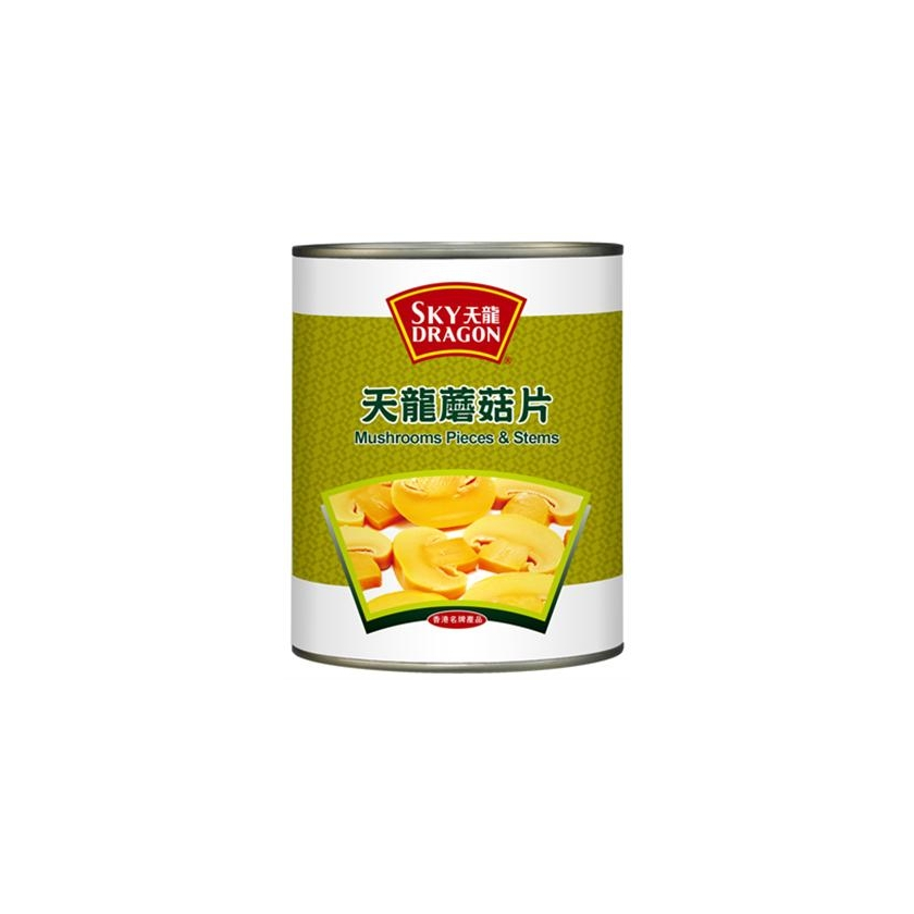 天龍牌 - 磨菇片(特大罐) 2840克
