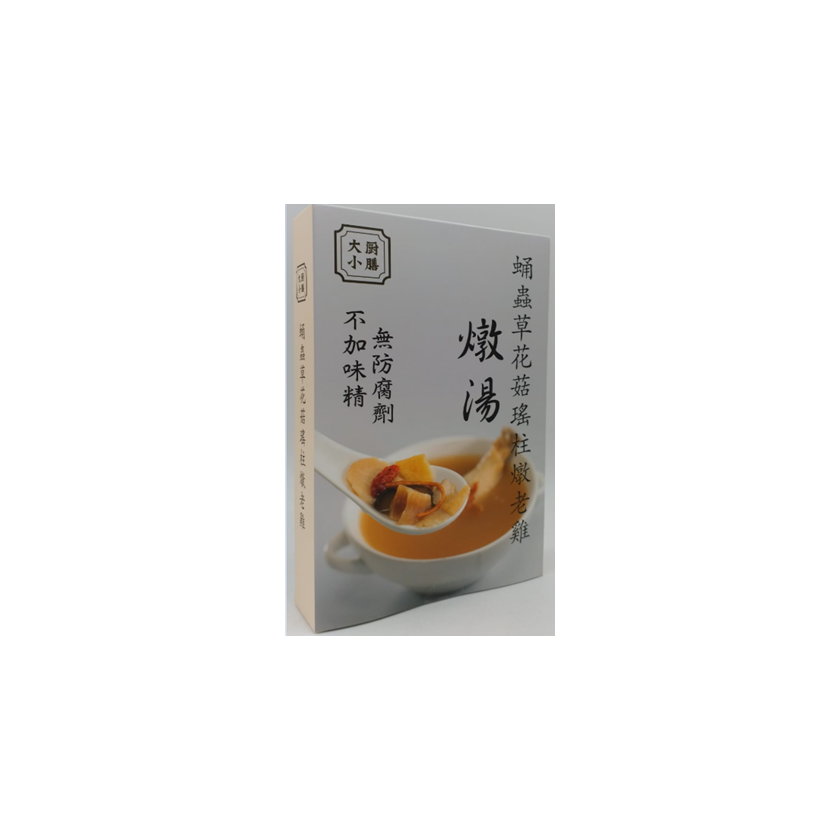 大廚小膳 - 蛹蟲草花菇瑤柱老雞炖湯 350克